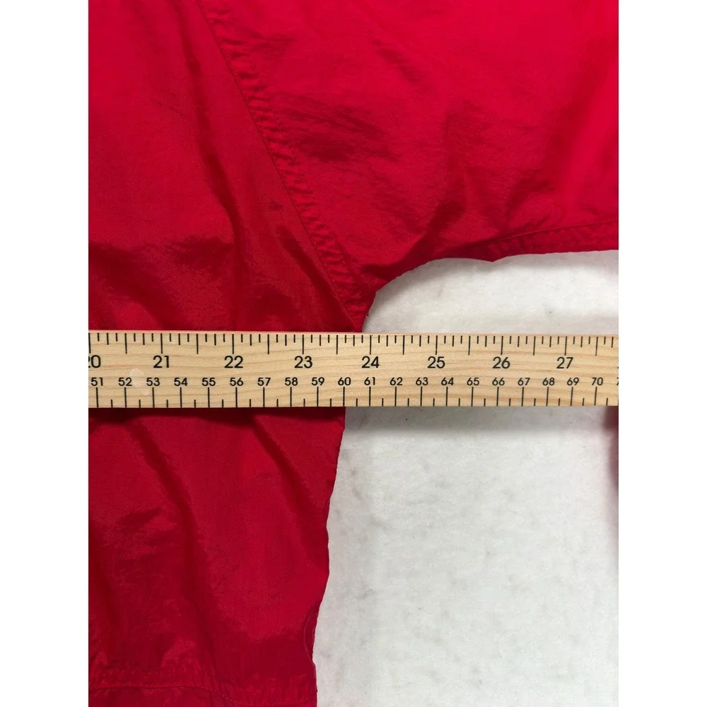 Vintage Jerzees Coca-Cola Windbreaker Mens Large Red Half Zip Anorak Jacket